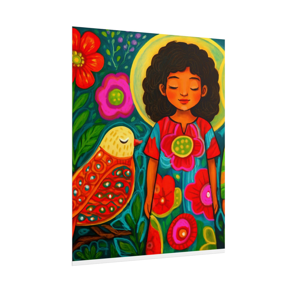 Tropical Coconut Tree Poster — Vibrant Palm Print Wall Art (Rolled)