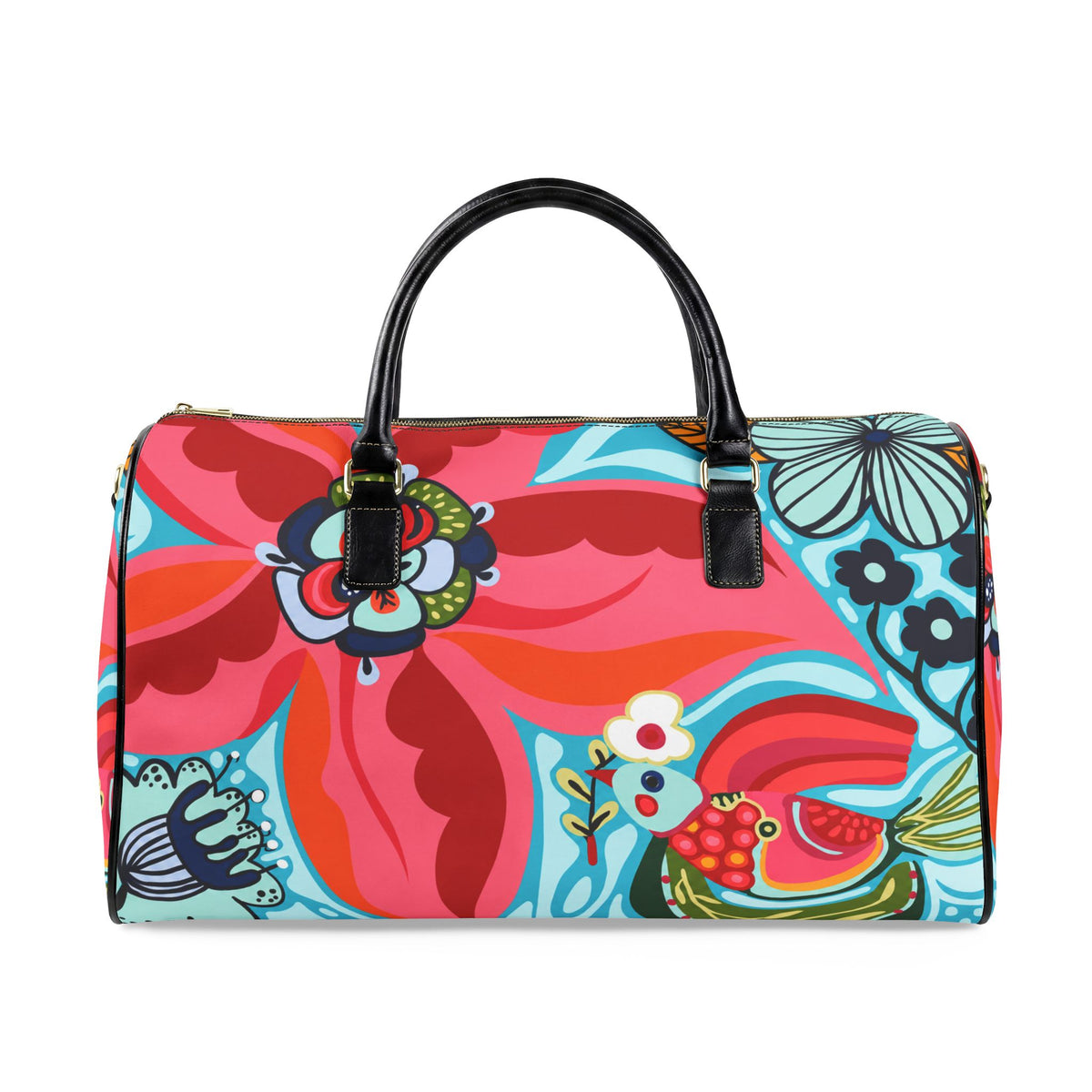 Faux Leather Travel Bag