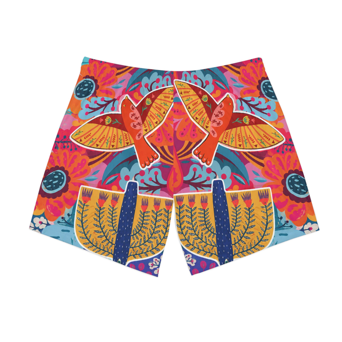 Men's Elastic Beach Shorts (AOP)