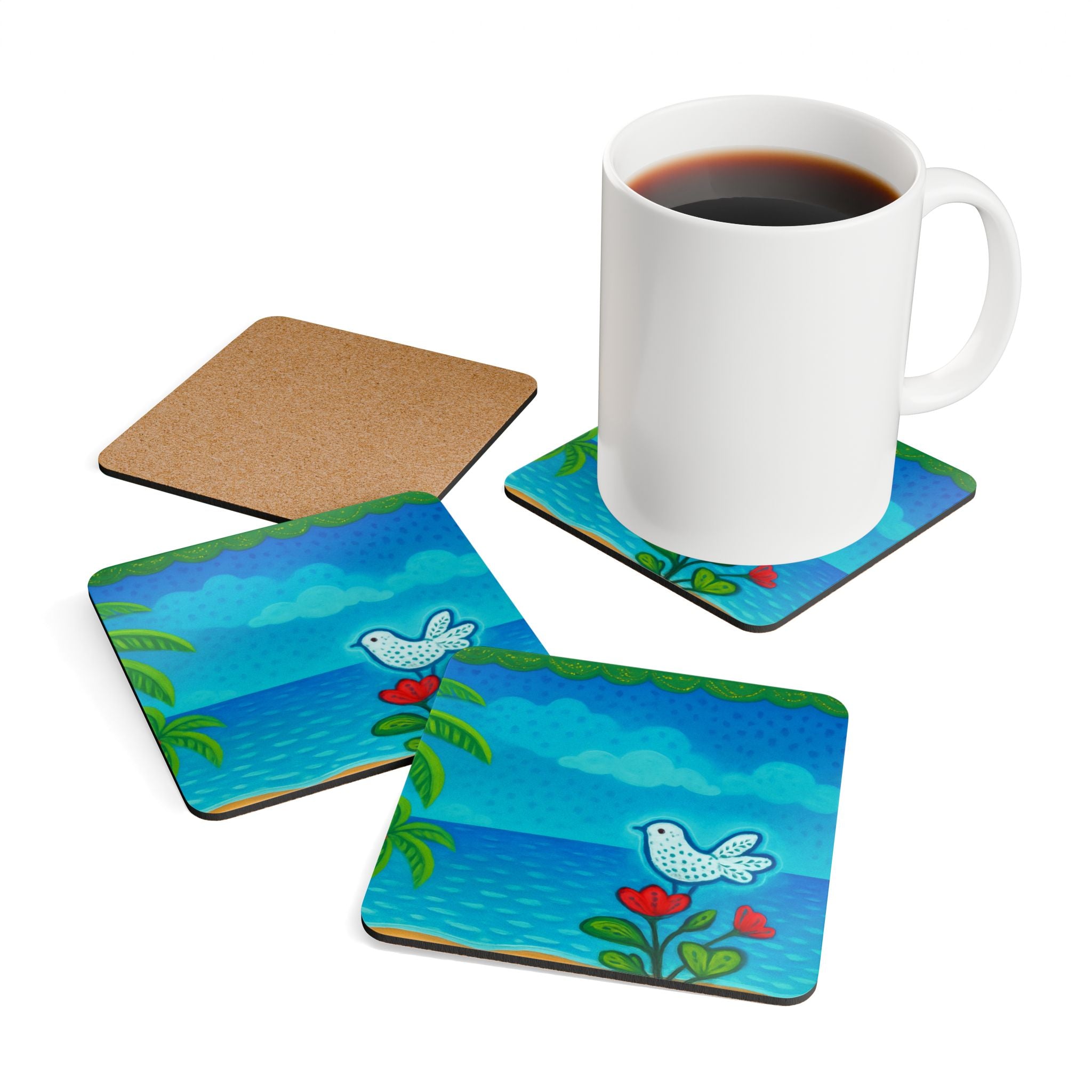 Corkwood Coaster Set