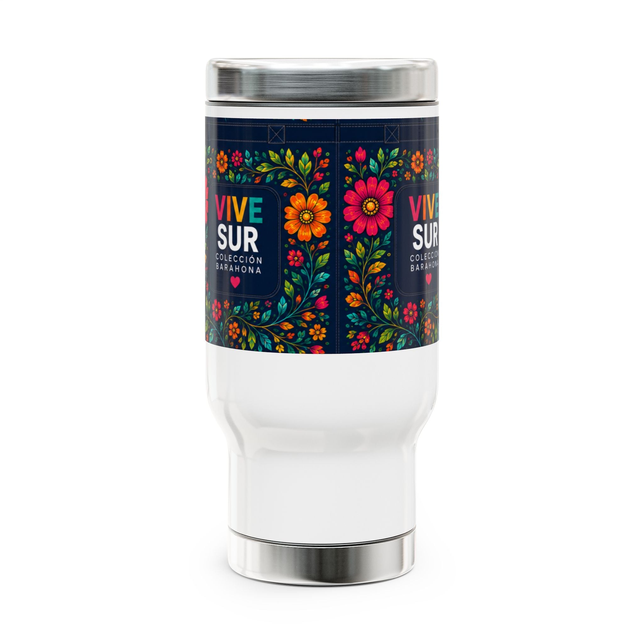 Stainless Steel Travel Mug with Handle, 14oz