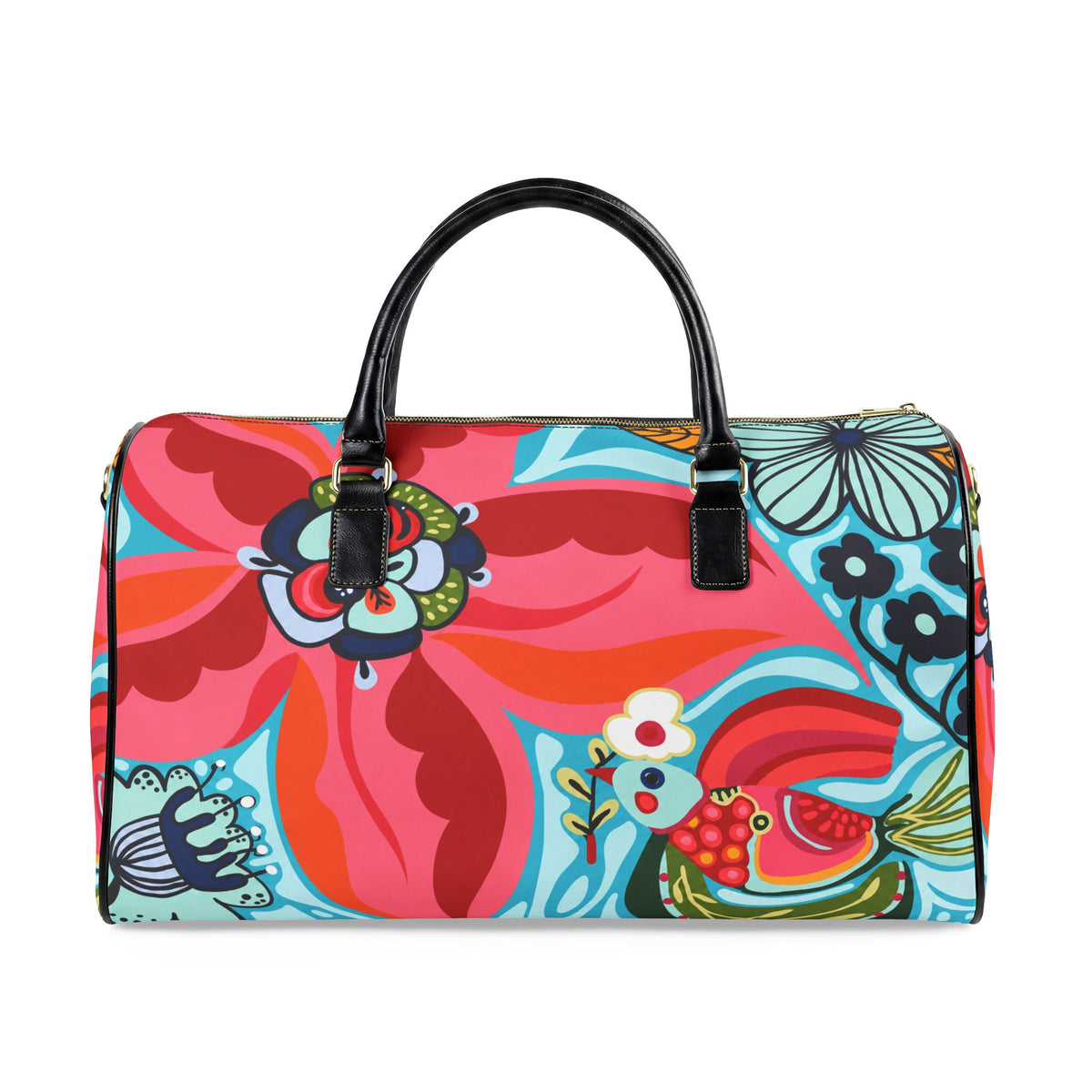 Faux Leather Travel Bag