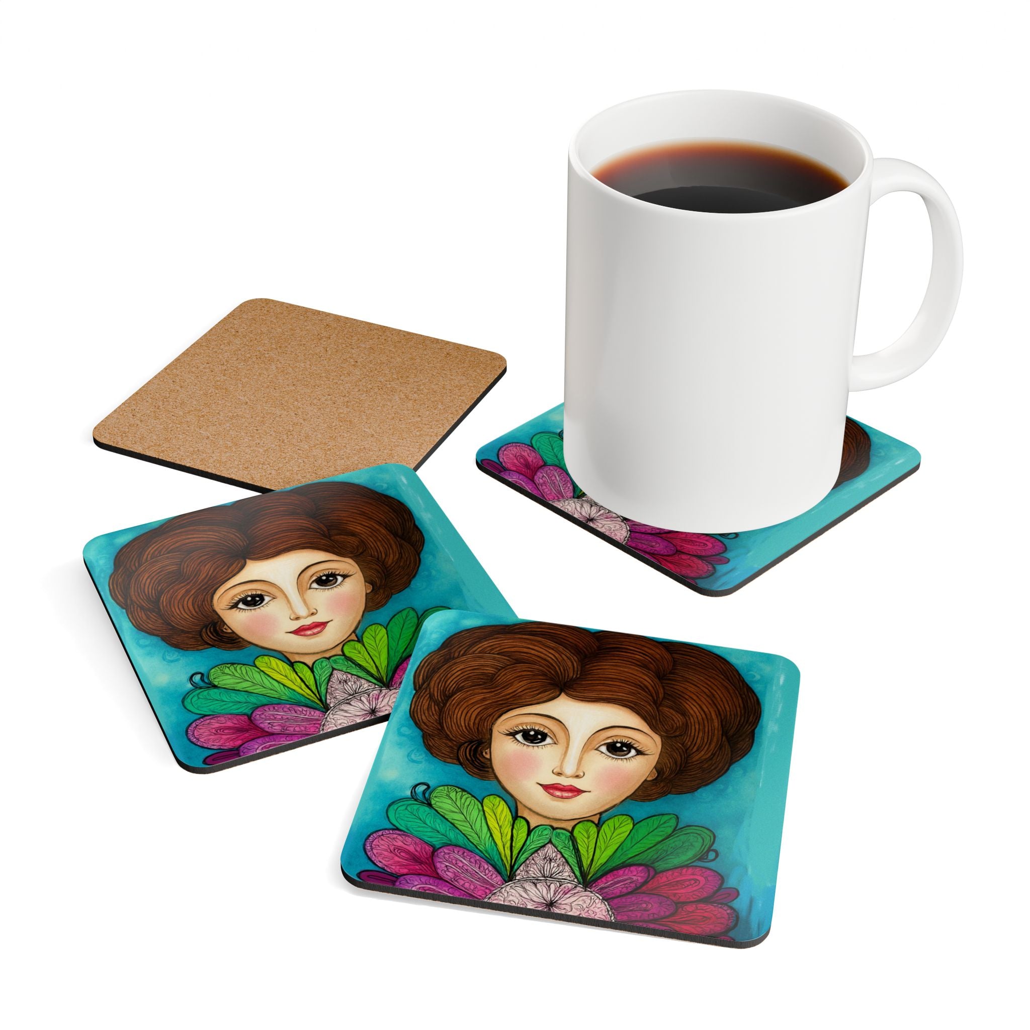 Corkwood Coaster Set
