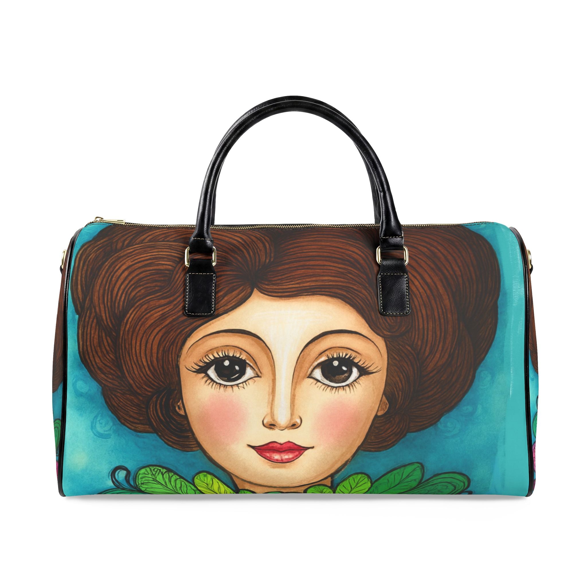 Faux Leather Travel Bag