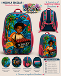 Mochila Escolar Nonkoly Diseño Niño - Vista frontal y trasera