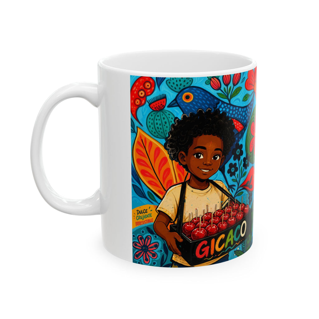 Chicago Roots Ceramic Mug – Colorful Afrocentric Folk Art Coffee Cup (11oz/15oz)
