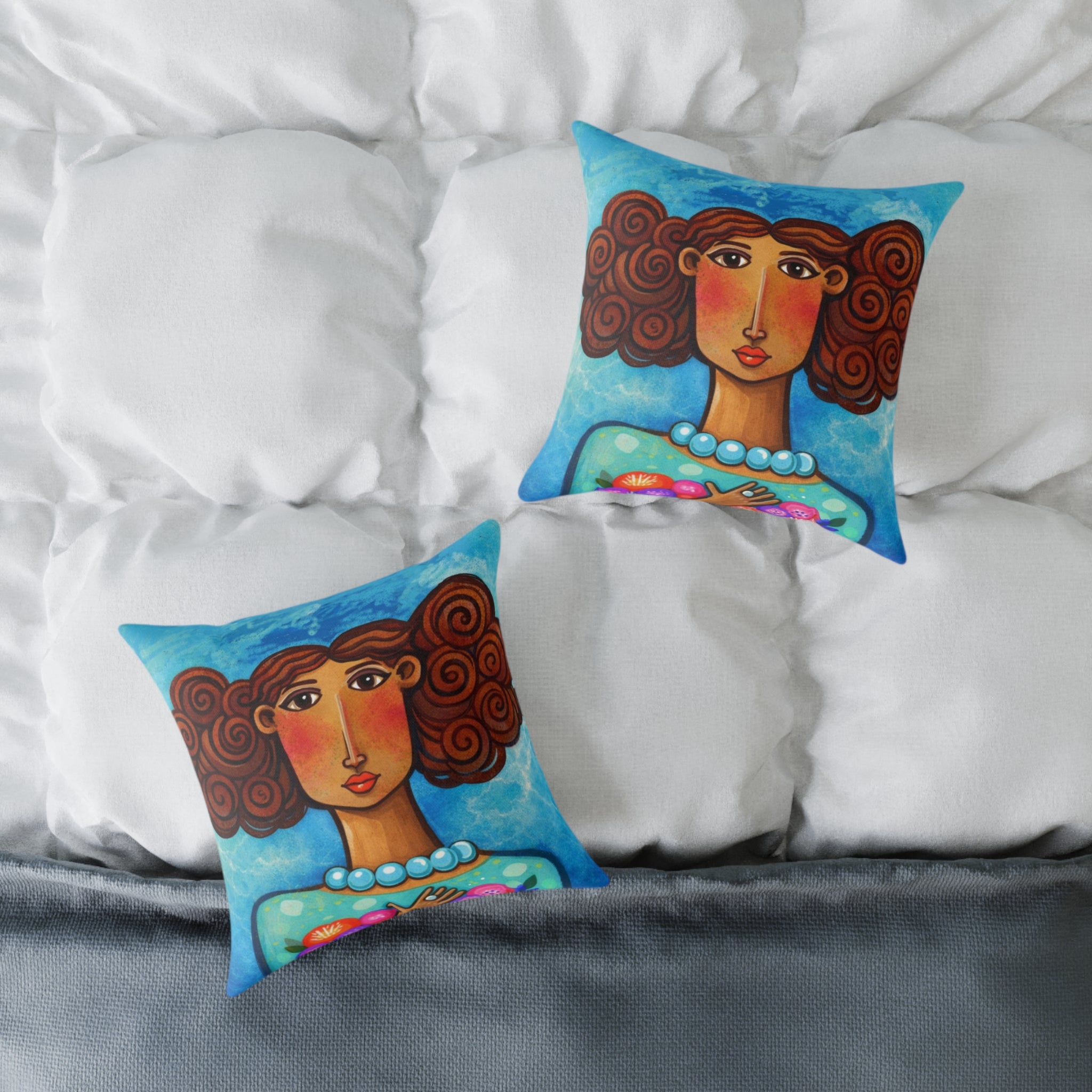 Cojín Chica Larimar