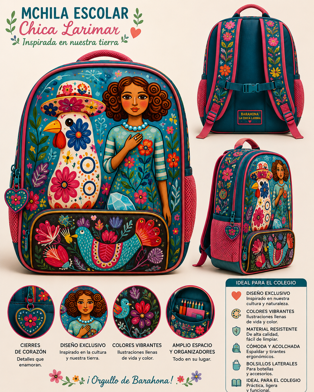 Mochila Escolar Nonkoly - Diseño Niño