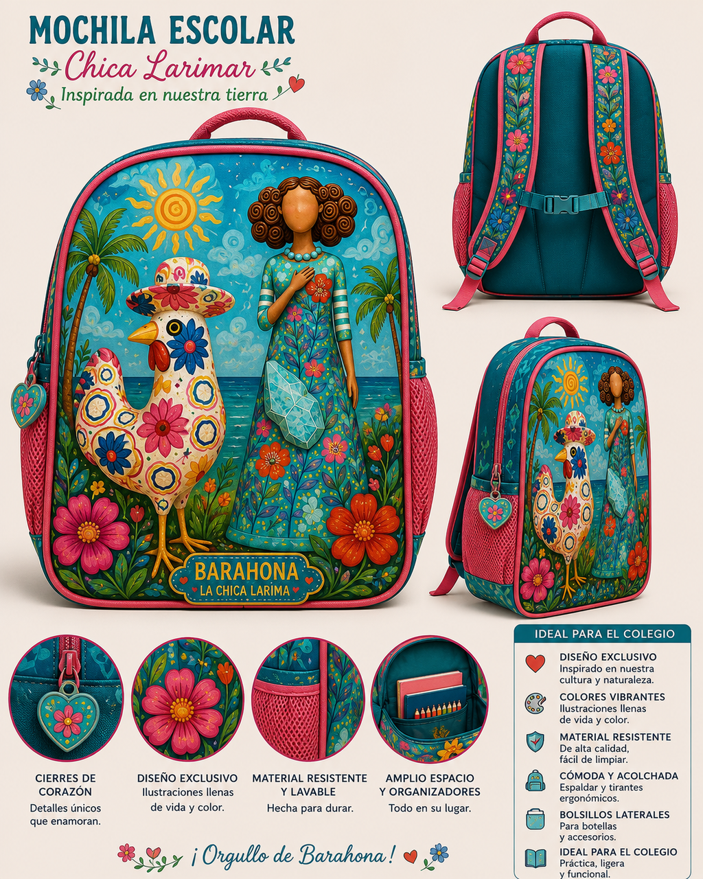 Mochila Escolar Nonkoly - Diseño Niño