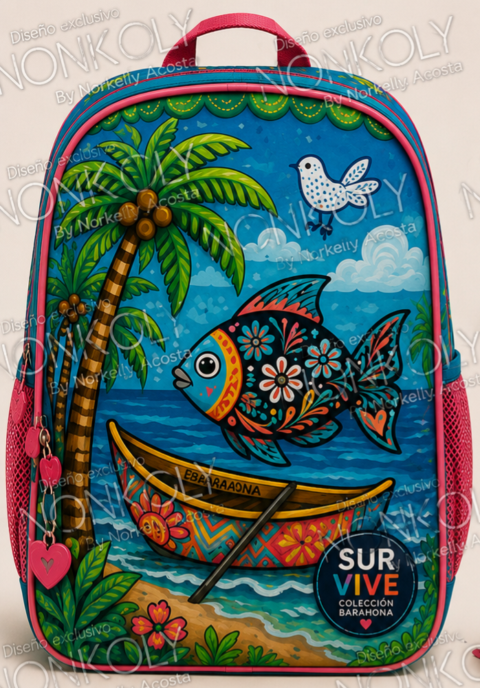 Mochila Escolar Nonkoly - Diseño Niño