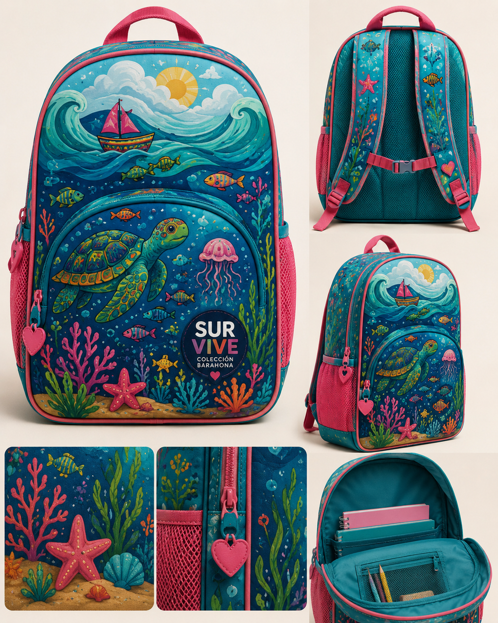 Mochila Escolar Nonkoly - Diseño Niño